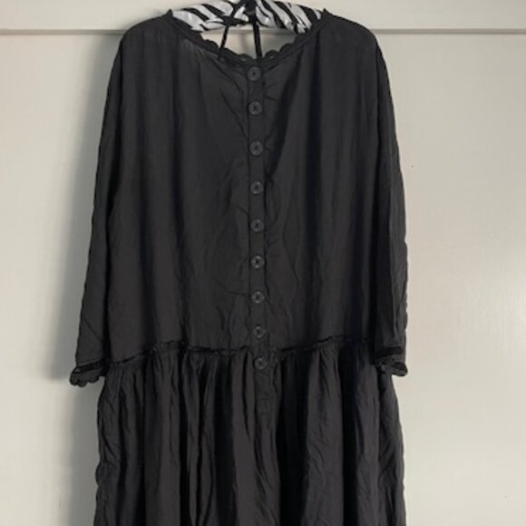Ewa I Walla Dress Black Sample XL X-Large Viscose Goth Lagenlook NWOT Like New - Picture 4 of 15